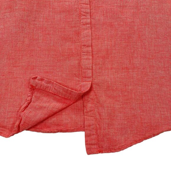 ELLEN Tracy Linen Tops Womens M Coral Summer Comfortable Beachy Casual Blouse - Picture 12 of 16